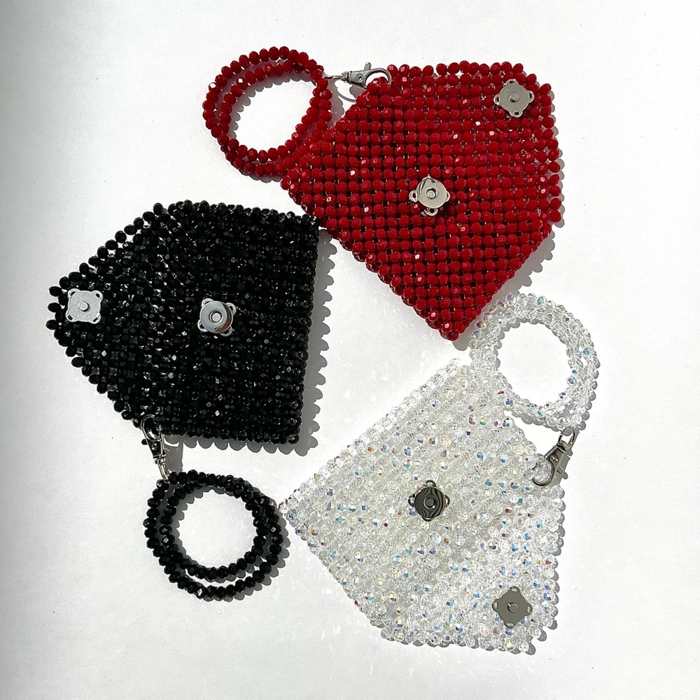 Crystal Beaded Cardholder Wristlets ✨